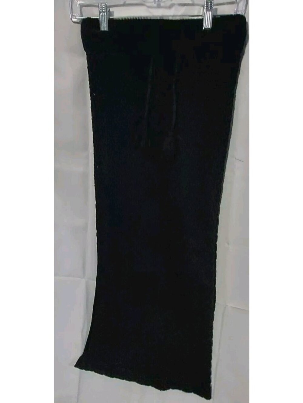 Hunter & Brown Womens Size Small Crochet Maxi Skirt Black Slit Lined Boho